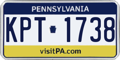 PA license plate KPT1738