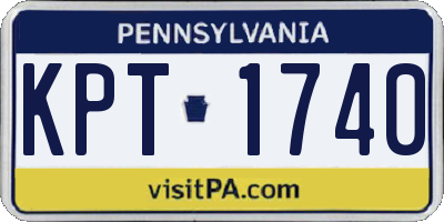 PA license plate KPT1740