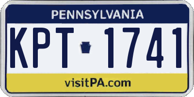 PA license plate KPT1741