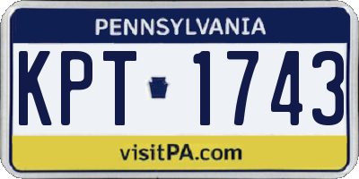 PA license plate KPT1743