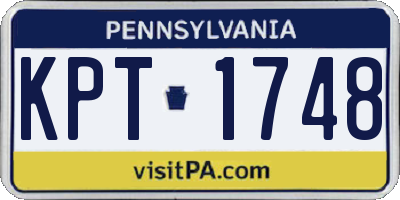 PA license plate KPT1748