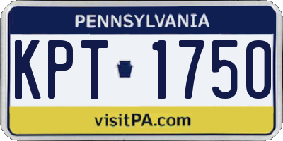 PA license plate KPT1750
