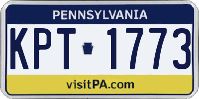 PA license plate KPT1773