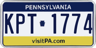 PA license plate KPT1774