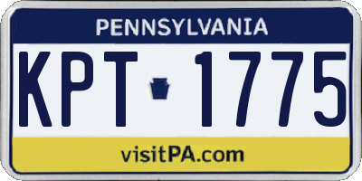 PA license plate KPT1775