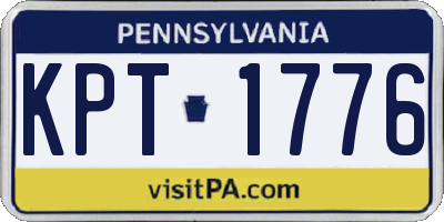 PA license plate KPT1776