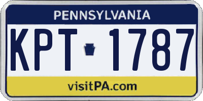 PA license plate KPT1787