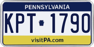 PA license plate KPT1790