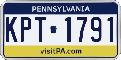 PA license plate KPT1791
