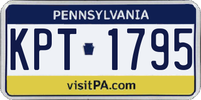 PA license plate KPT1795