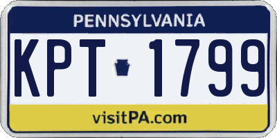 PA license plate KPT1799