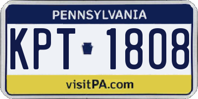 PA license plate KPT1808