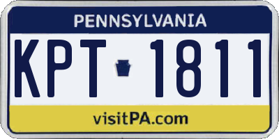 PA license plate KPT1811
