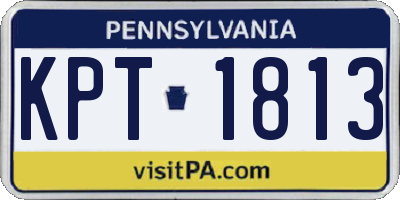 PA license plate KPT1813