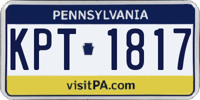 PA license plate KPT1817