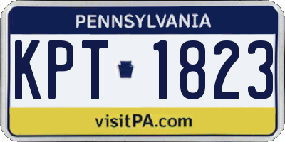 PA license plate KPT1823