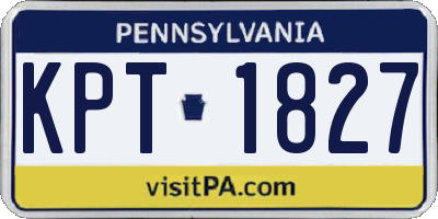 PA license plate KPT1827