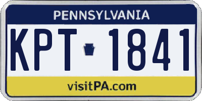 PA license plate KPT1841