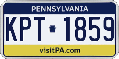 PA license plate KPT1859