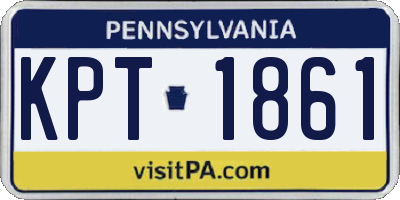 PA license plate KPT1861