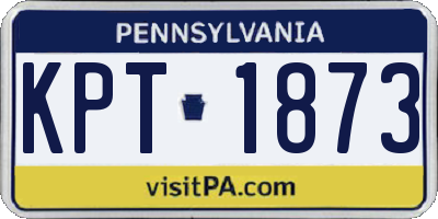 PA license plate KPT1873