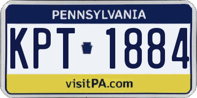 PA license plate KPT1884