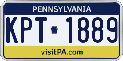 PA license plate KPT1889
