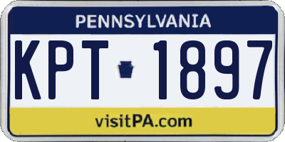 PA license plate KPT1897