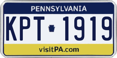 PA license plate KPT1919