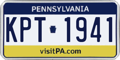 PA license plate KPT1941