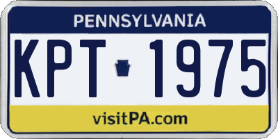 PA license plate KPT1975