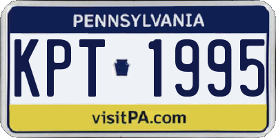 PA license plate KPT1995