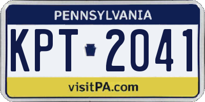 PA license plate KPT2041