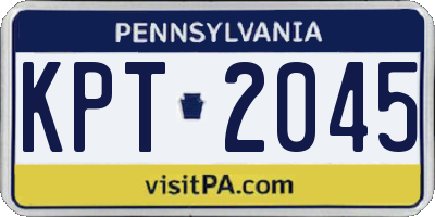 PA license plate KPT2045