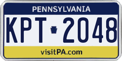 PA license plate KPT2048