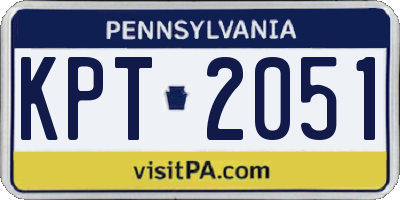 PA license plate KPT2051