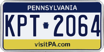 PA license plate KPT2064