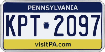 PA license plate KPT2097