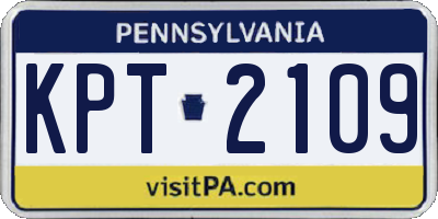 PA license plate KPT2109