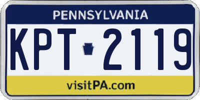PA license plate KPT2119