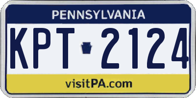 PA license plate KPT2124