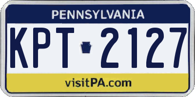 PA license plate KPT2127