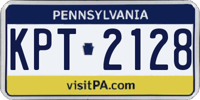 PA license plate KPT2128