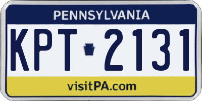 PA license plate KPT2131
