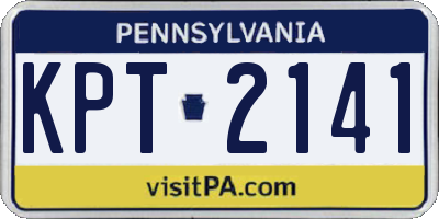 PA license plate KPT2141