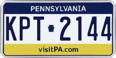 PA license plate KPT2144