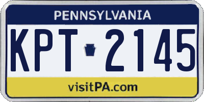 PA license plate KPT2145