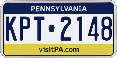 PA license plate KPT2148