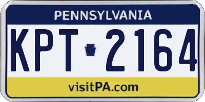 PA license plate KPT2164