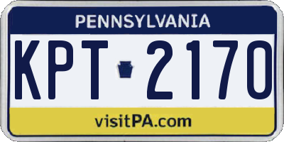 PA license plate KPT2170